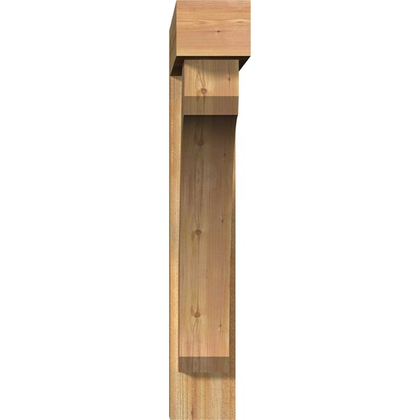 Legacy Block Rough Sawn Bracket W/ Offset Brace, Western Red Cedar, 8W X 42D X 48H